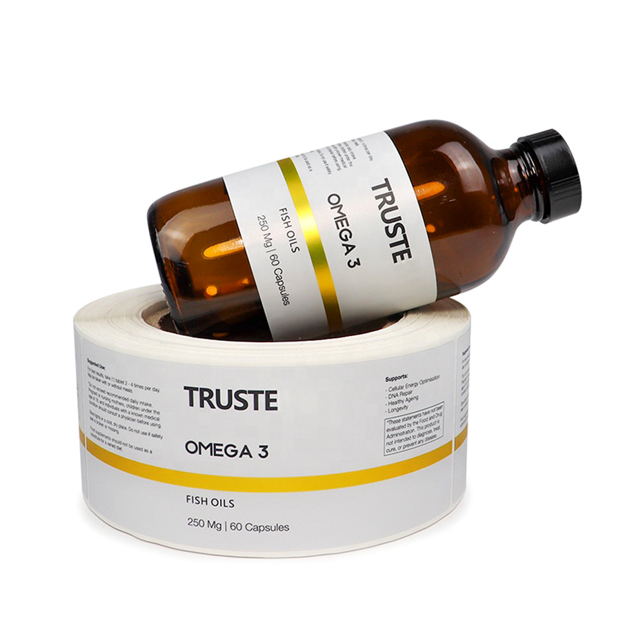 Medical Label - Özelleştirilmiş kaplamalı kağıt ilaç şişesi çıkartmalar