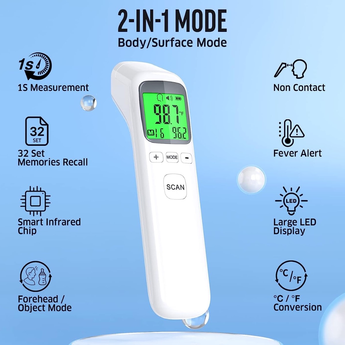 Yetişkinler ve Çocuklar için T - Digital Thermometer Infrared incelemesi ve fiyatı