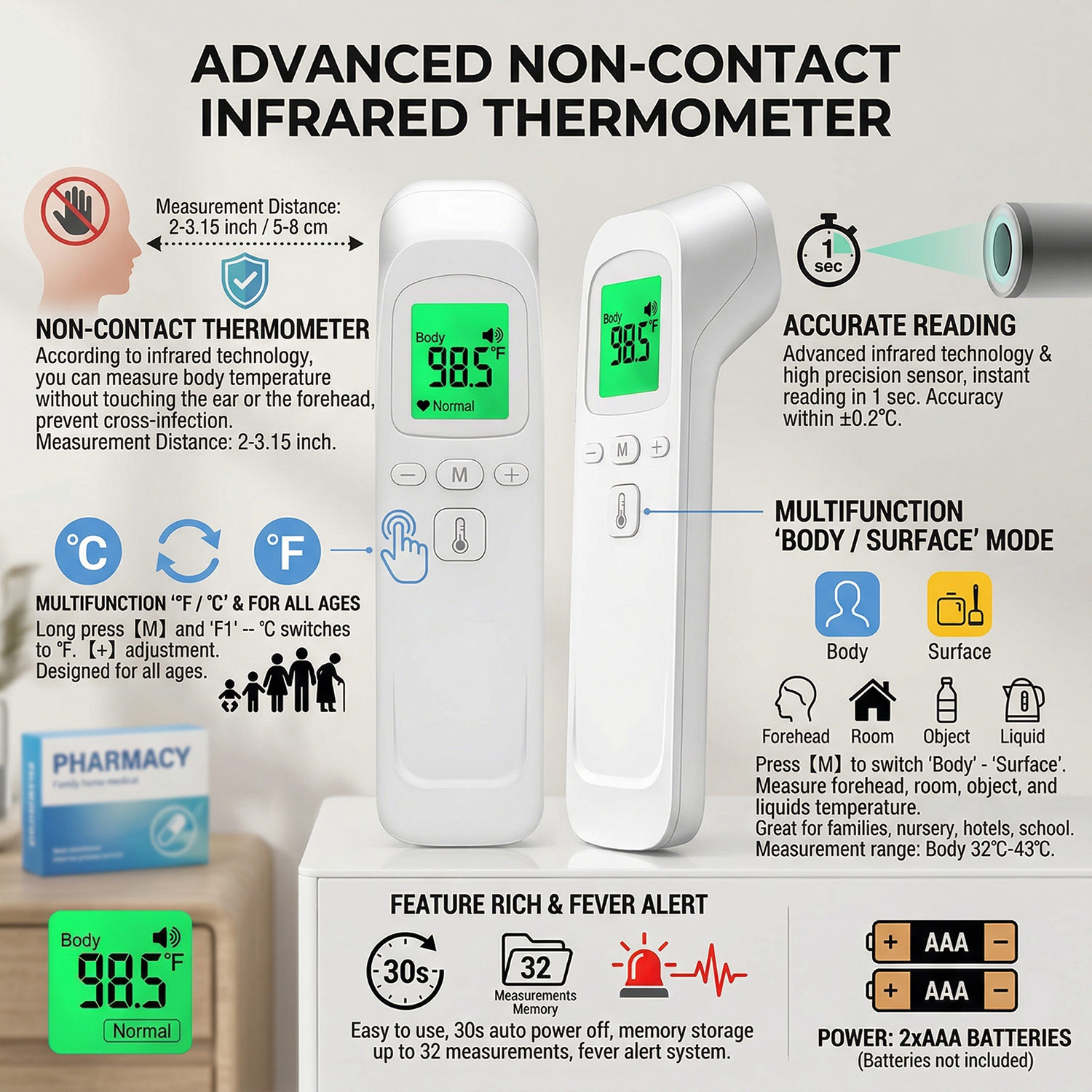 Dijital Alın Termometresi Elek - Digital Thermometer Infrared incelemesi ve fiyatı