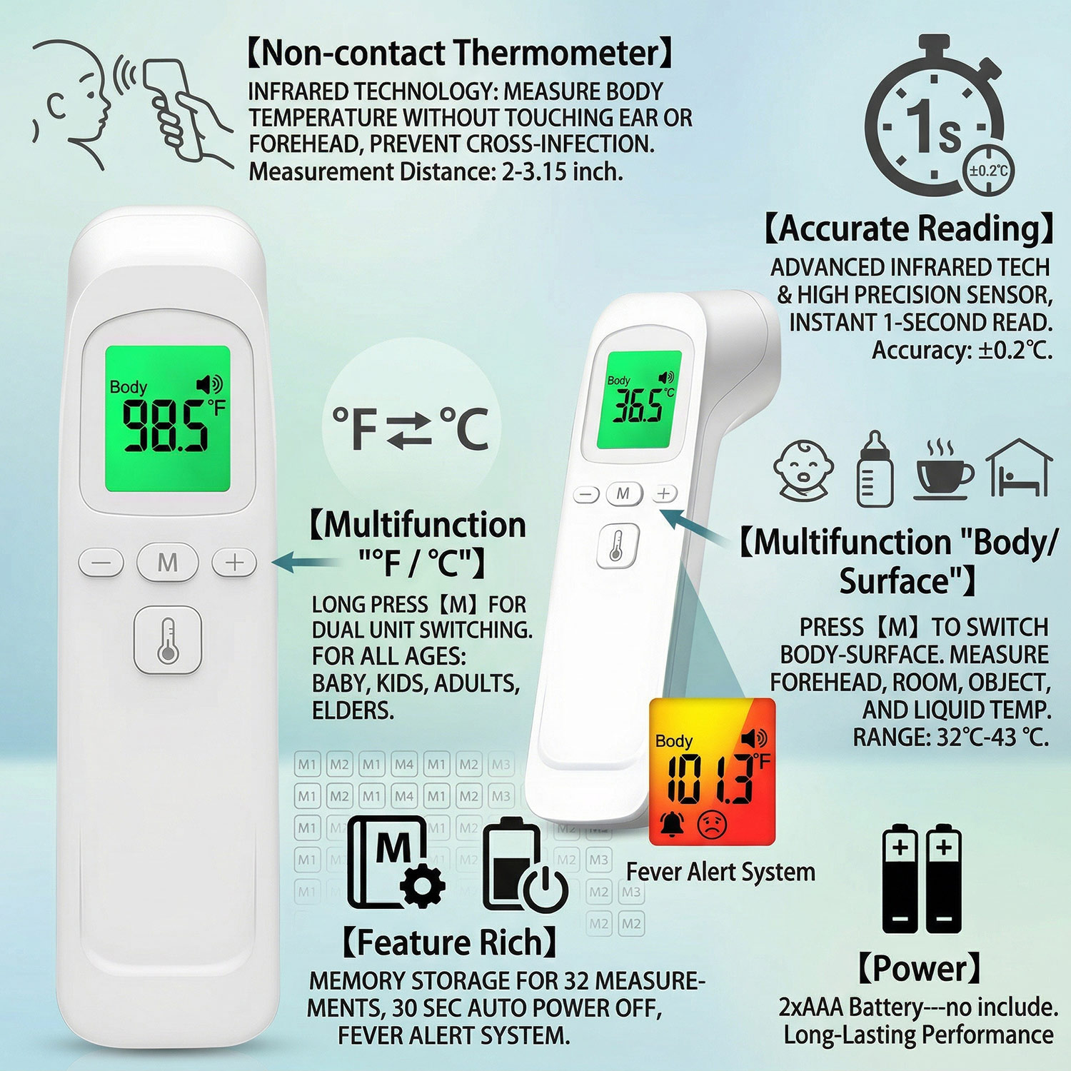 Tıbbi Temassız Termometre, Her - Digital Thermometer Infrared incelemesi ve fiyatı